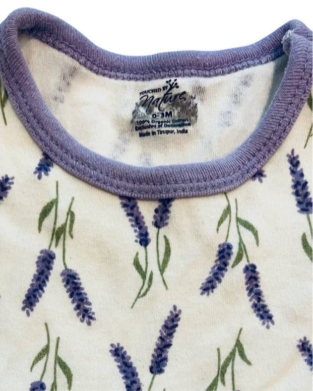 0-3M Baby Girl Purple Touched By Nature Organic Cotton Dress