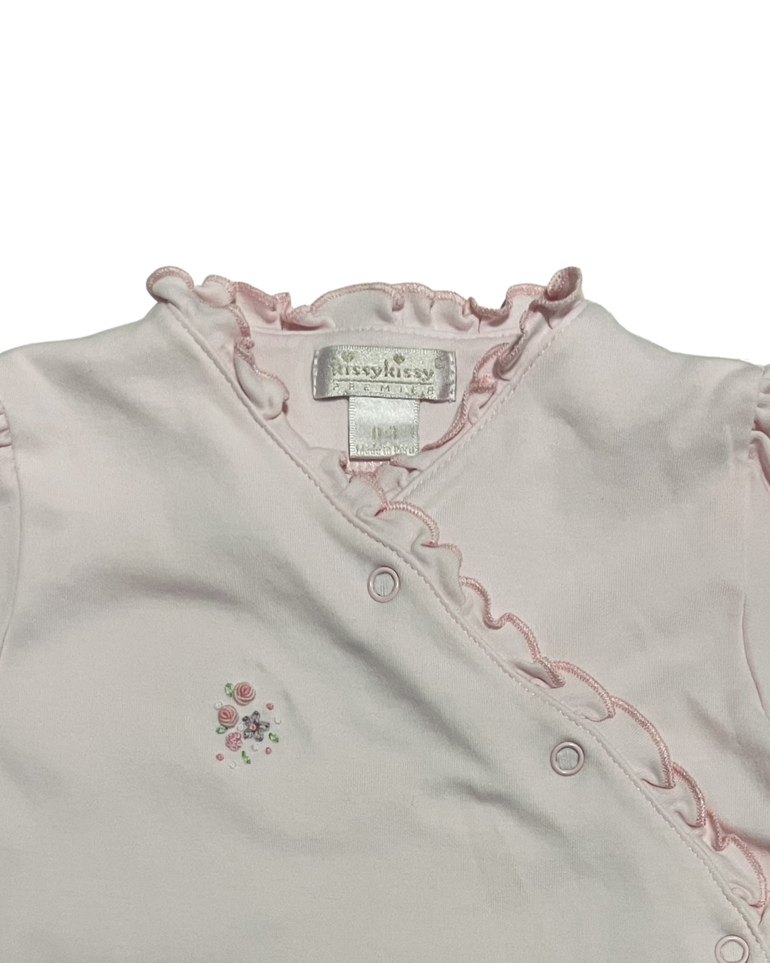 0-3M Baby Girl Pink Kissy Kissy Sleeper