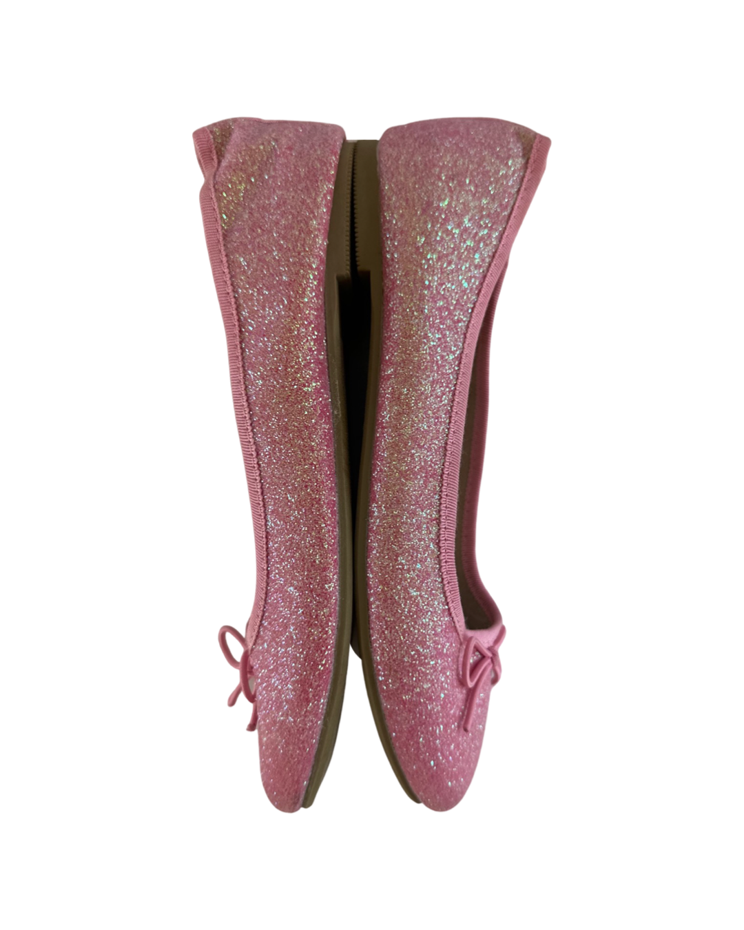 Girls Size 2 Cat & Jack Pink Glitter Sparkle Flats