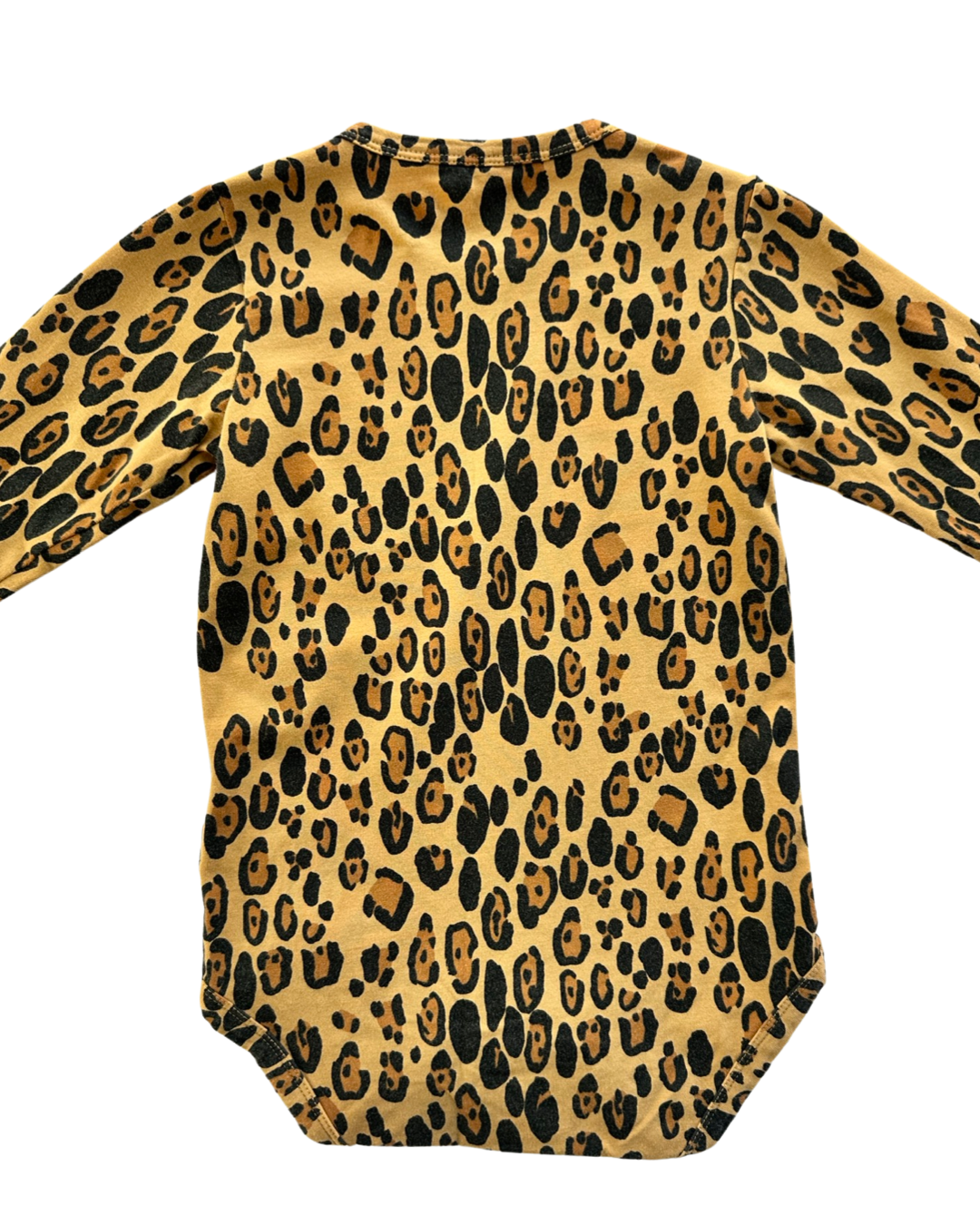 12M-18M Baby Girl Mini Rodini Organic Leopard Long Sleeve Onesie