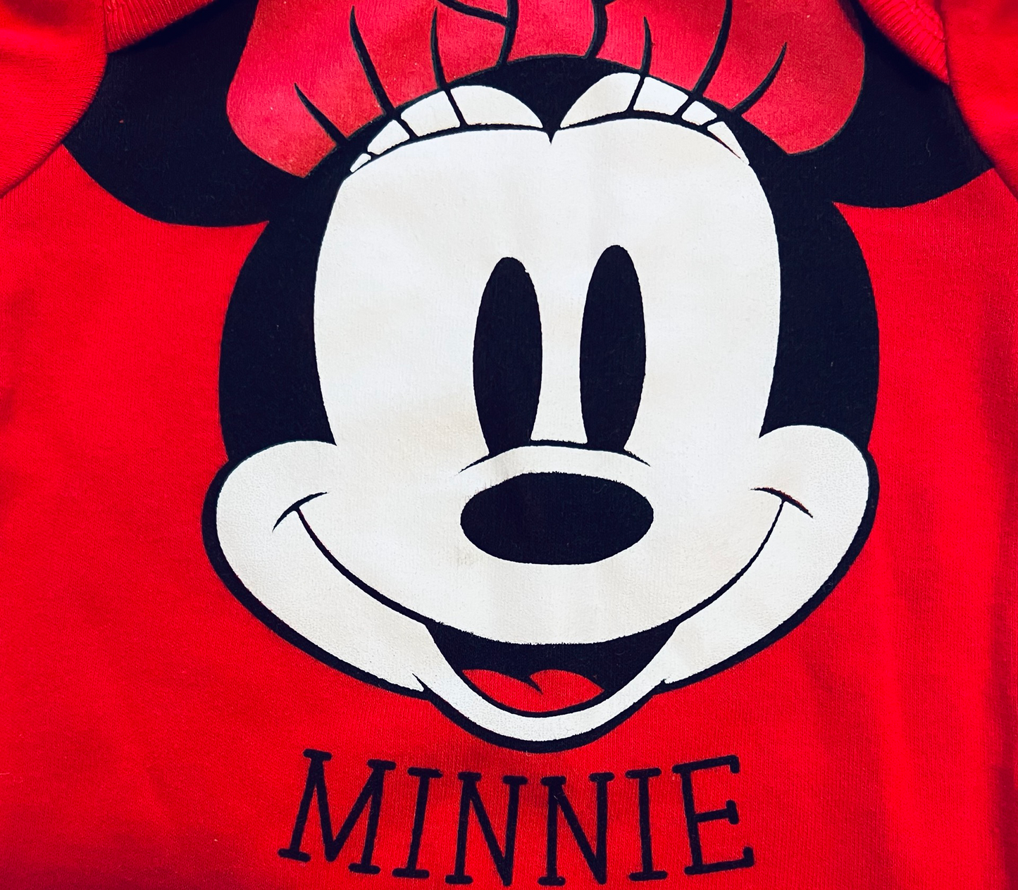 0-3M Baby Girl Red Disney Minnie Mouse Onesie