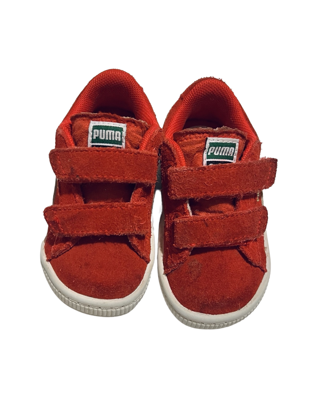 5C Toddler Boy / Girl Red Suede Puma Sneakers Shoes