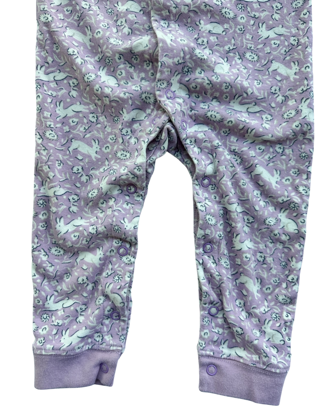 12M-18M Baby Girl Mini Boden Purple Bunny Rabbit Sleeper
