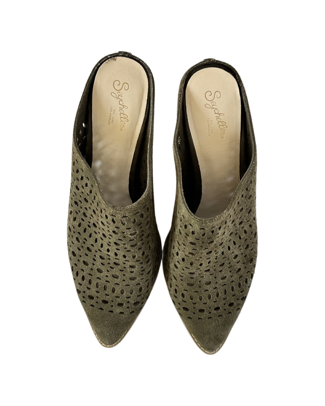 Women’s Size 10 Seychelles Olive Green Leather Mules Boots