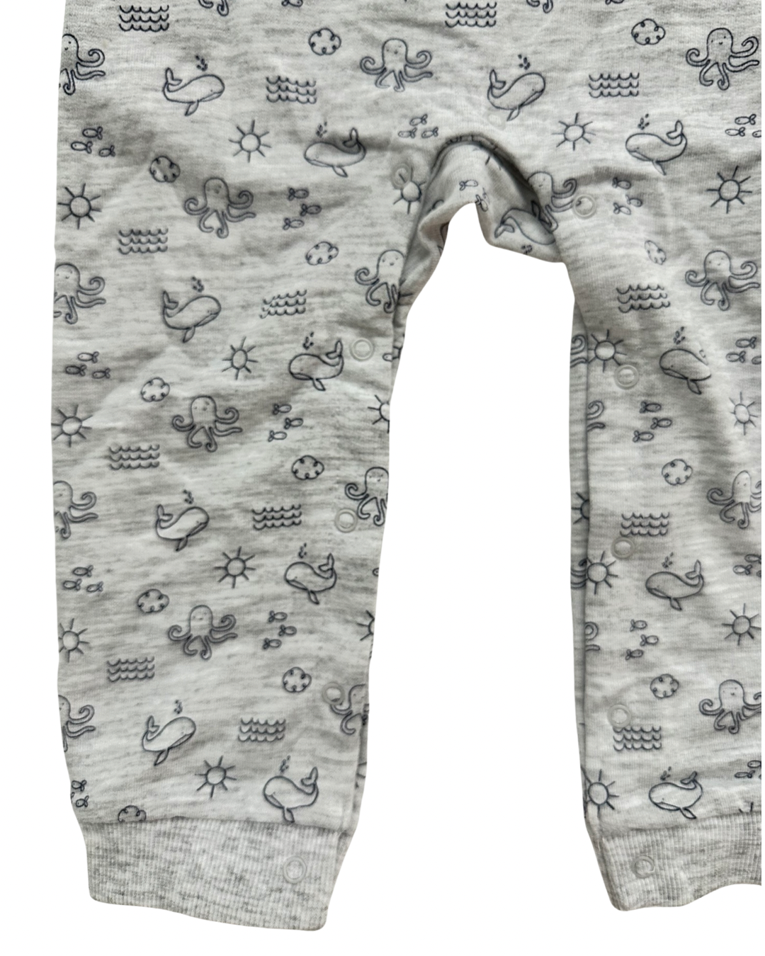 18M Baby Boy F&F Baby Gray Sea Life Romper