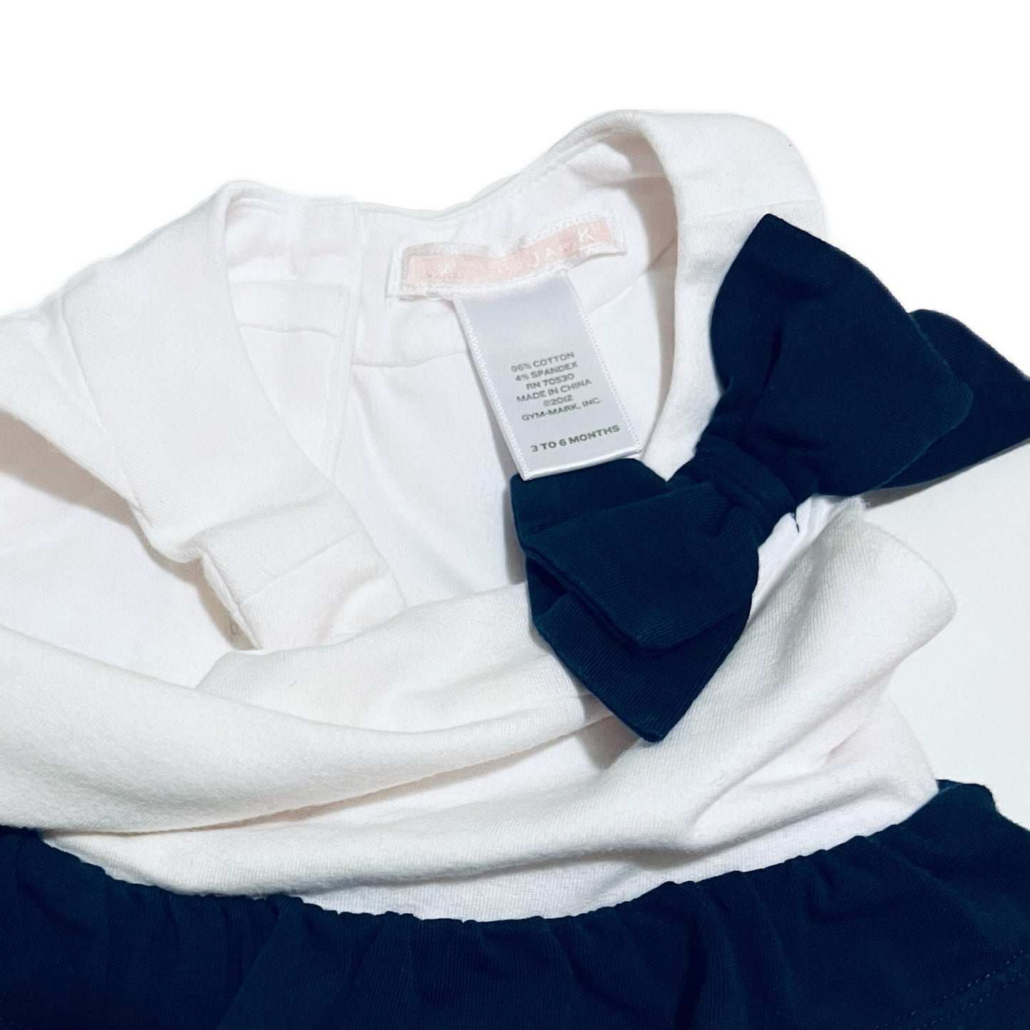 3-6M Baby Girl Navy / White Striped Janie & Jack Tiered Ruffle Dress