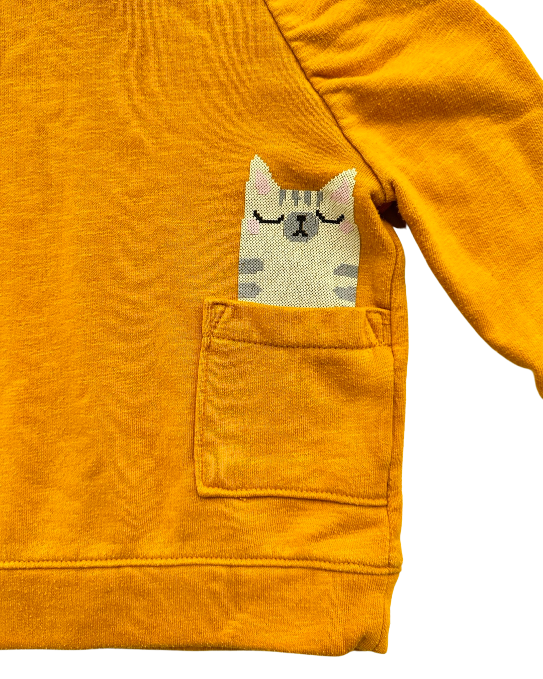 18M Baby Girl Mustard Cat & Jack Cat Sweatshirt Top