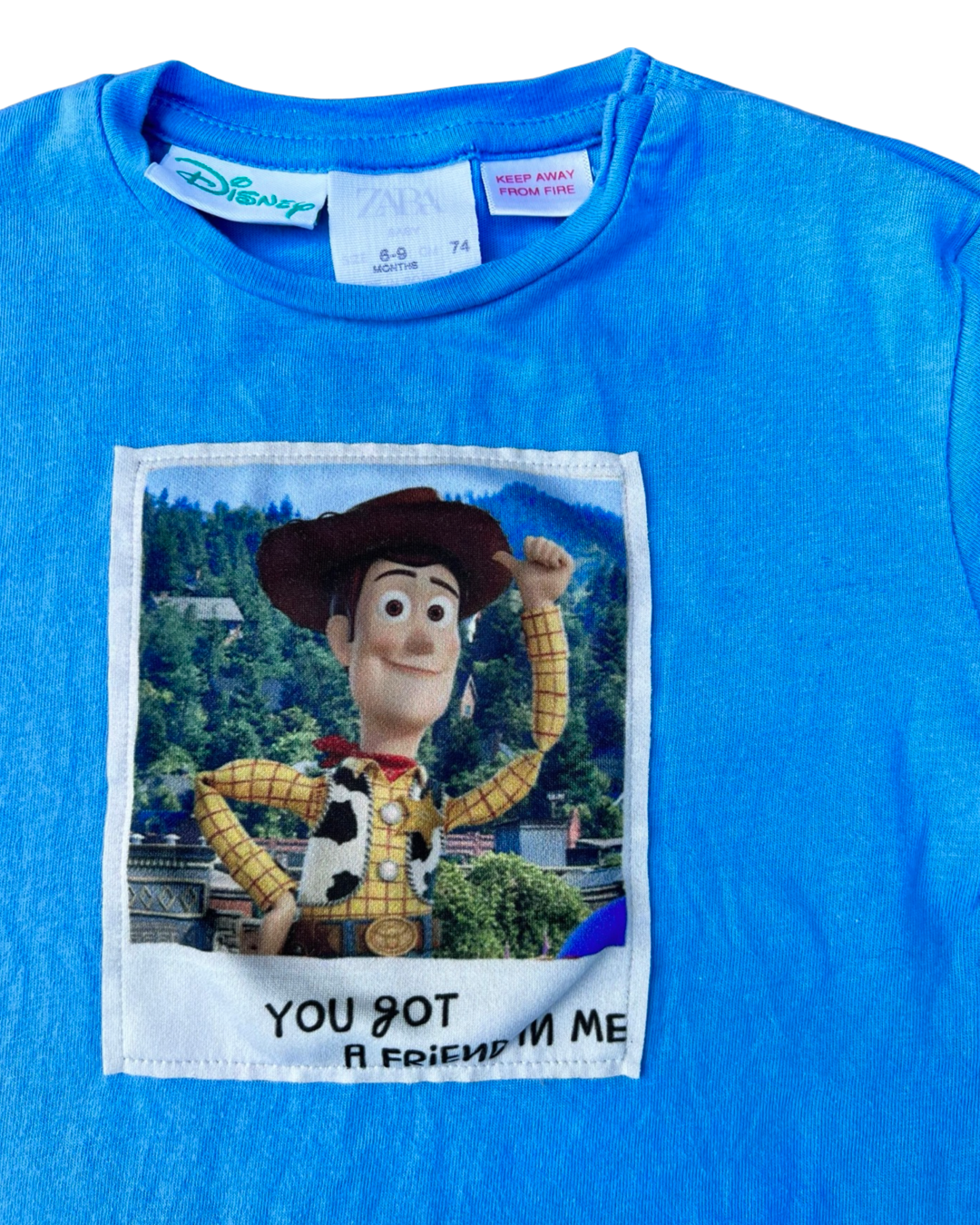 6-9M Baby Boy Zara DISNEY Toy Story Blue Woody Shirt