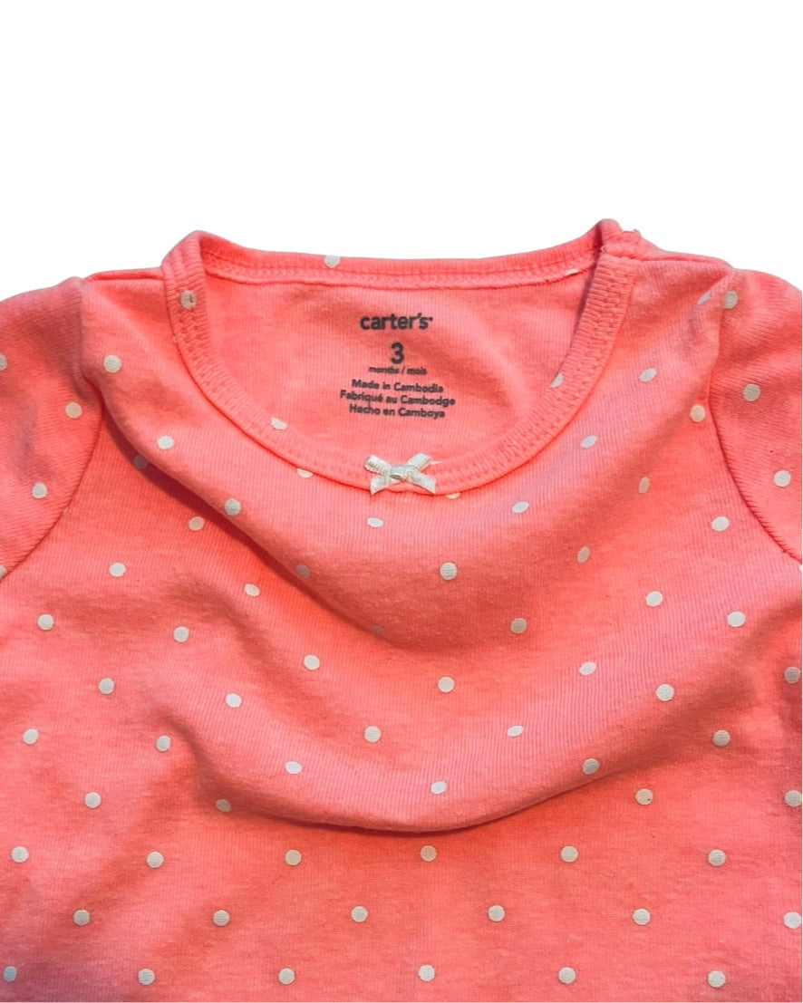 3M Baby Girl Carters Pink Polka Dot Top
