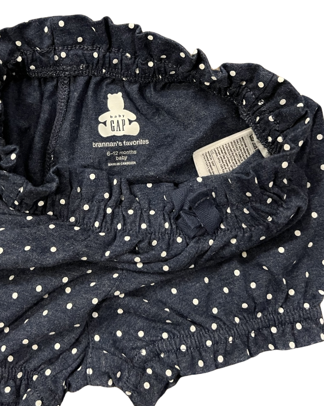 6-12M Baby Girl Baby Gap Navy Polka Dot Bubble Shorts