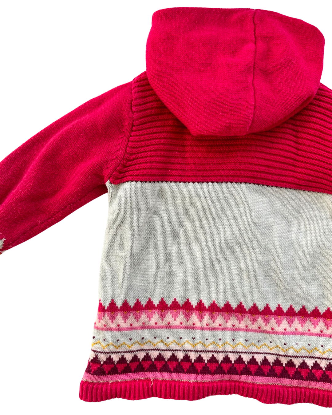 2T Toddler Girl Catamini Fleece Lined Knit Sweater Cardigan Jacket