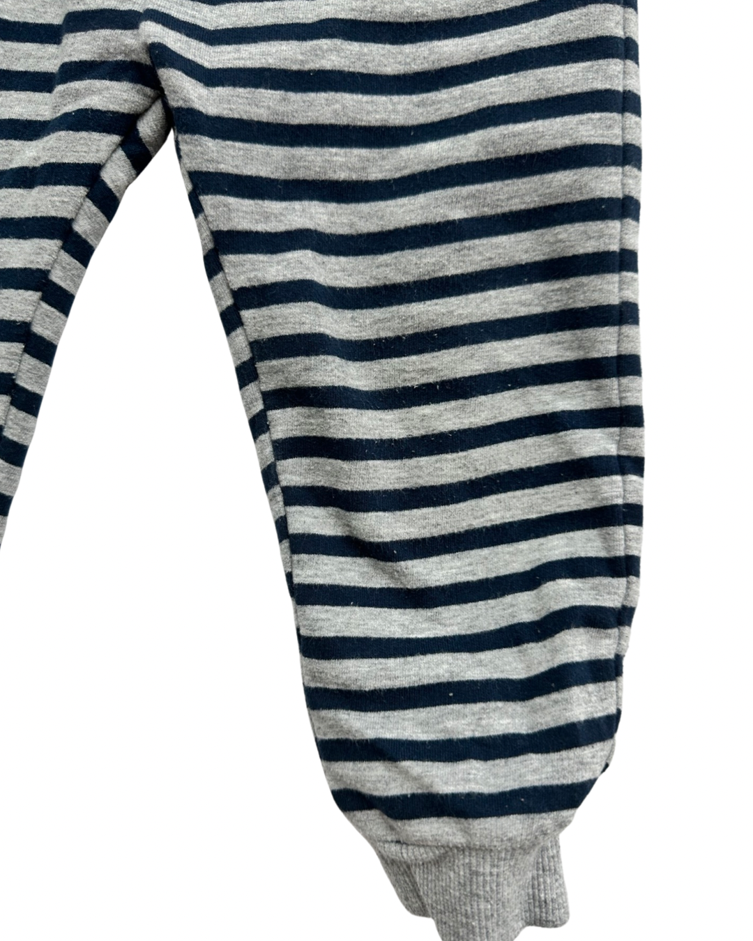 24M Baby Boy Pekkle Gray / Navy Striped Joggers