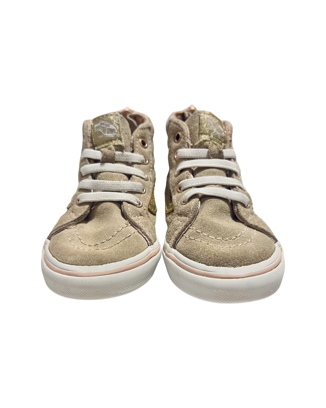 7C Toddler Girl Light Pink / Gold Suede Vans