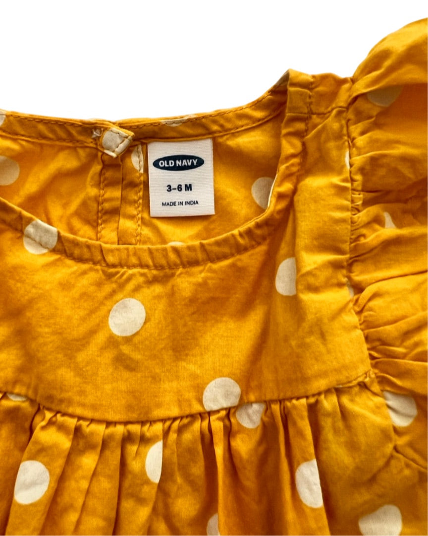 3-6M Baby Girl Mustard colored Old Navy Top