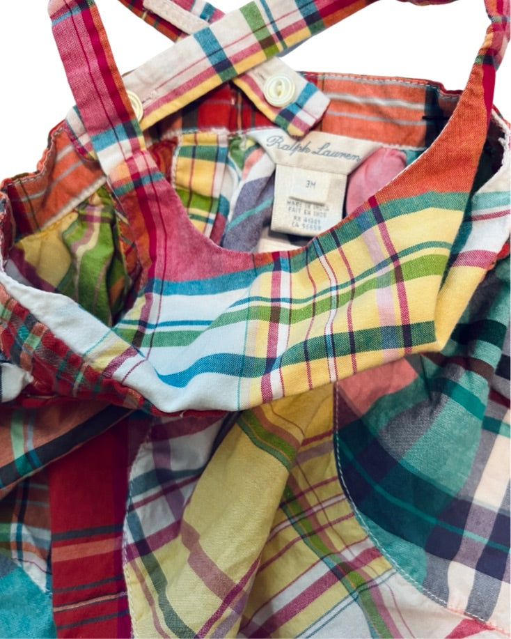 3M Baby Girl Ralph Lauren Plaid Dress
