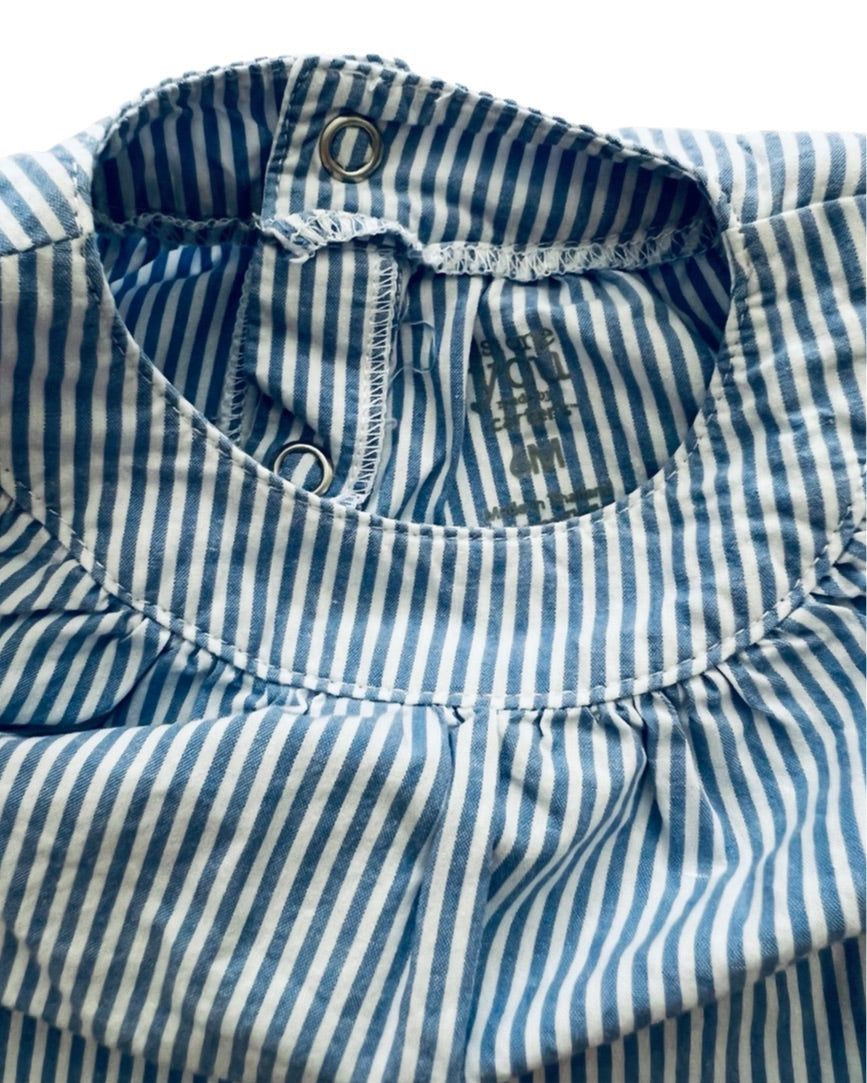 6M Baby Girl Carters Blue Striped Crab Top