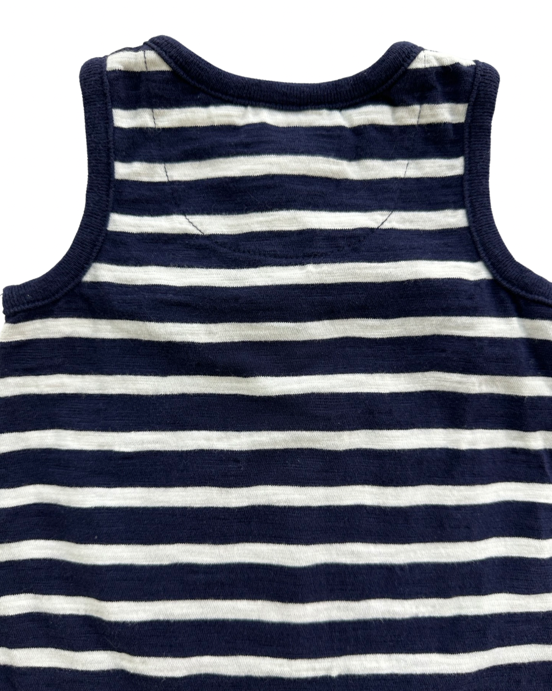 6M-12M Baby Boy Navy / White Striped Baby Gap Romper