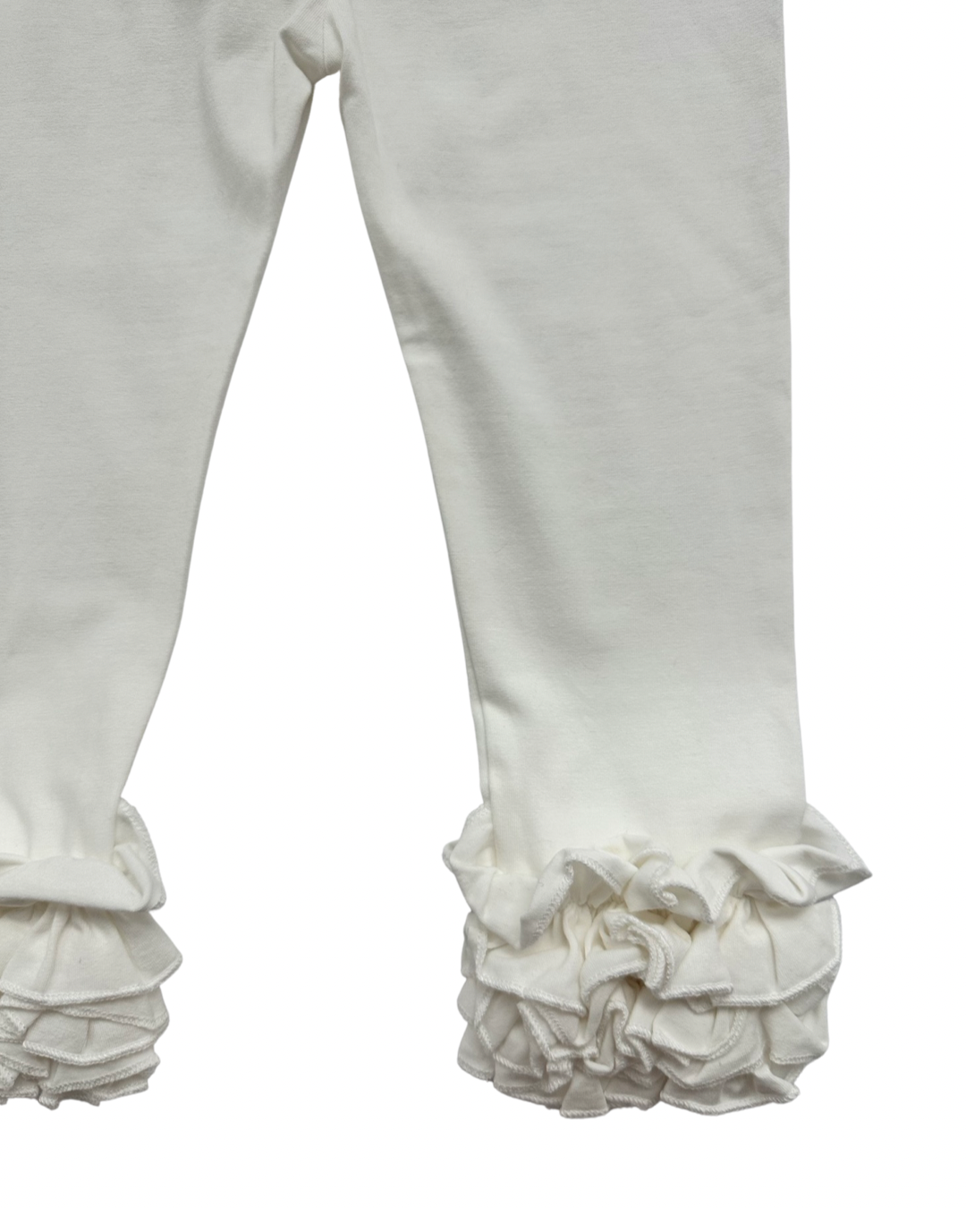 Girls Size 10Y Pearls & Piggytails White Icing Capri Leggings