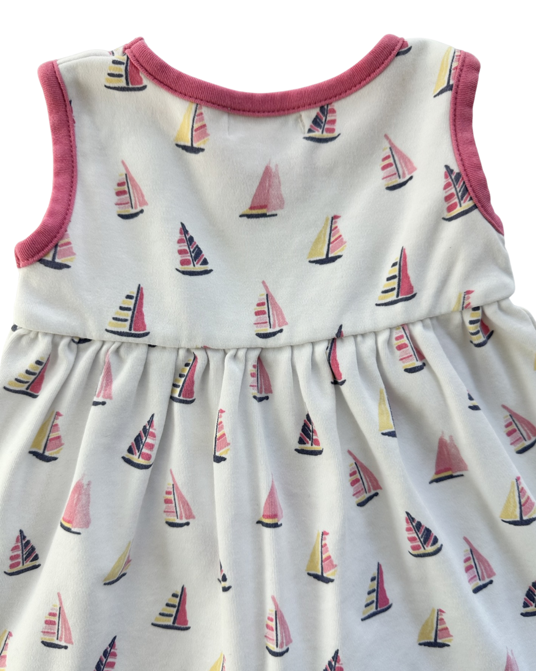 12M Baby Girl Baby Luigi White / Pink Sailboat Tunic Top