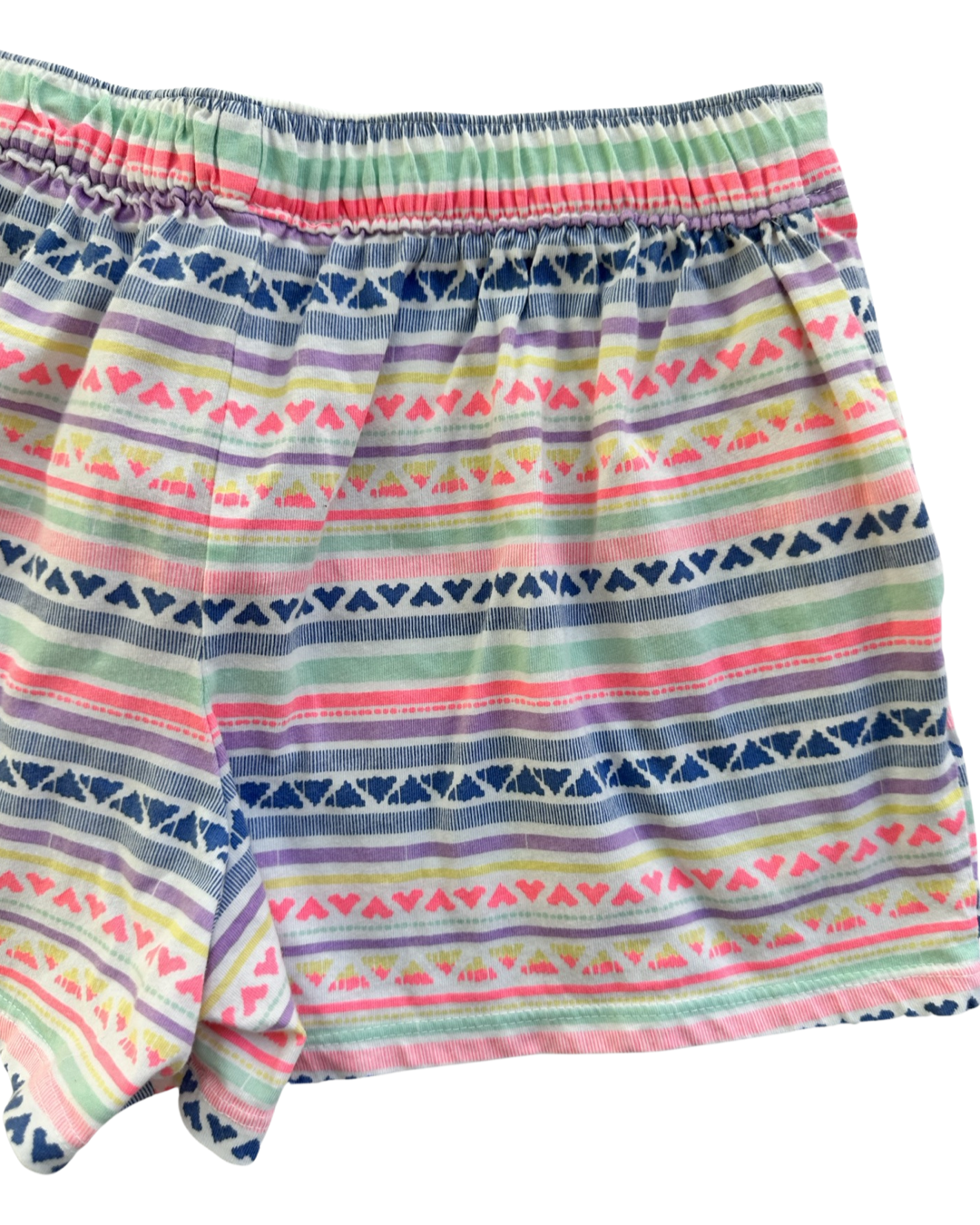 Girls Size 10/12 OshKosh B’Gosh Striped Heart Cotton Shorts w/ Pockets