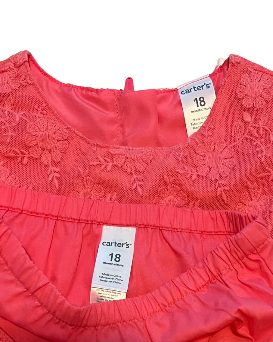 18M Baby Girl Carters Coral Pink Dress