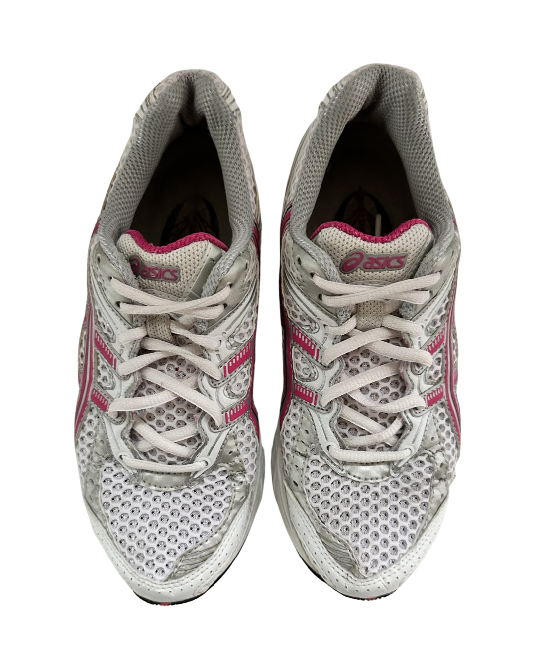 Women’s Size 7 Asics Pulse White Pink Running Shoes T9e5n