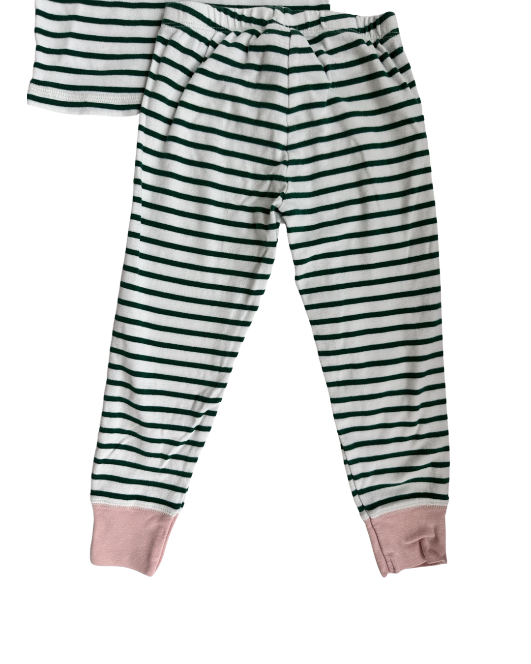 4T Toddler Girl Mini Boden Green Striped Long Sleeve PJs