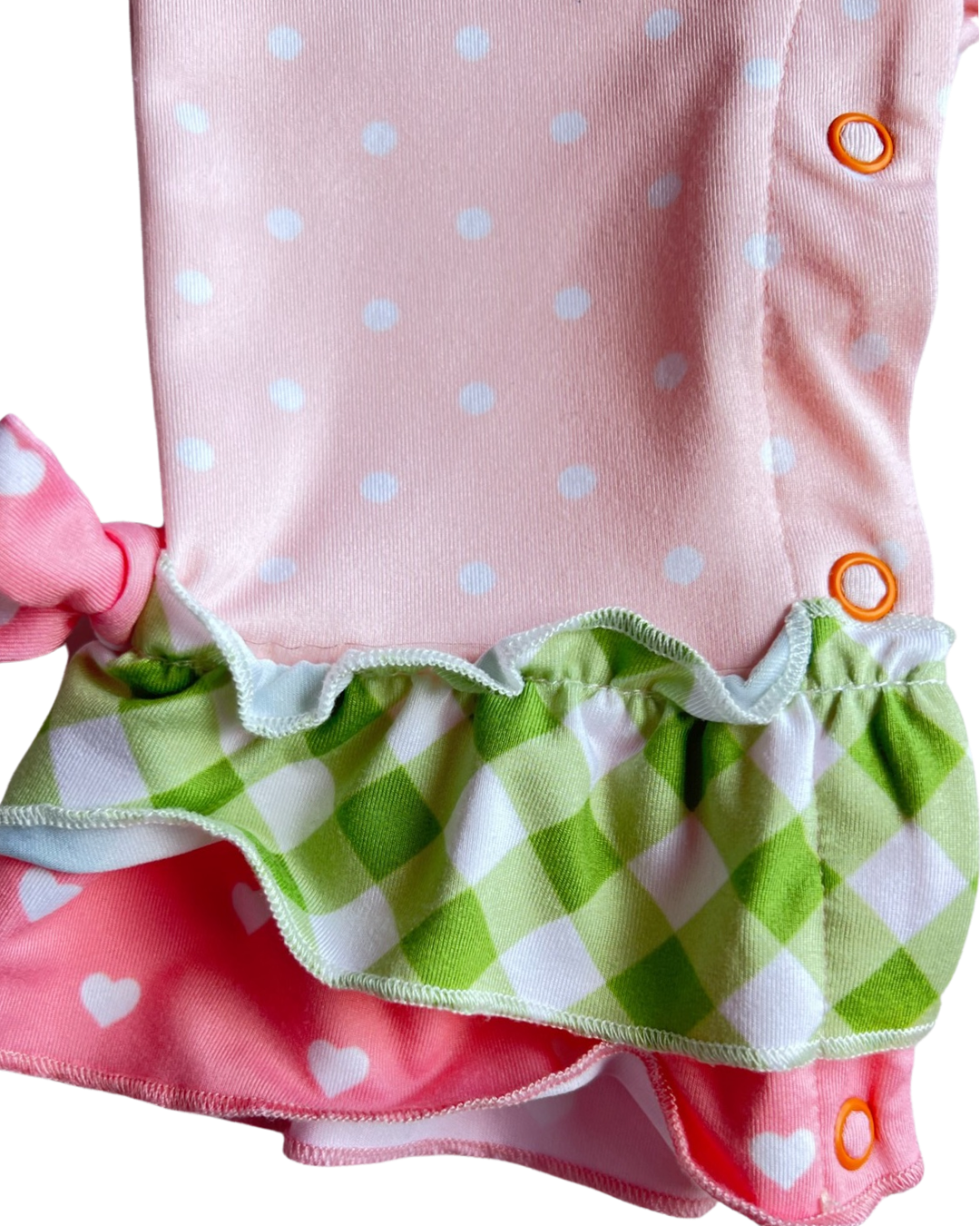 6M Baby Girl Penelope Plumm Pink Bunny Romper