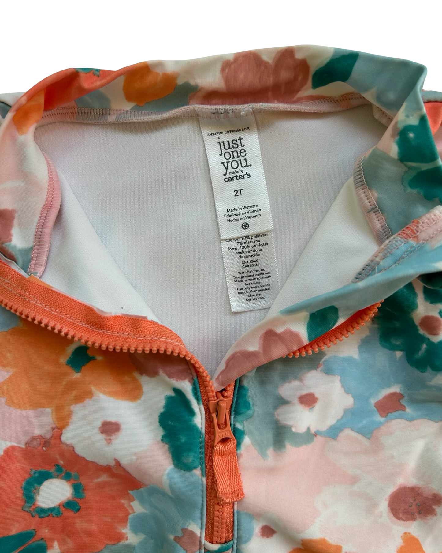 2T Toddler Girls Carter’s Just One Rashguard Swimsuit