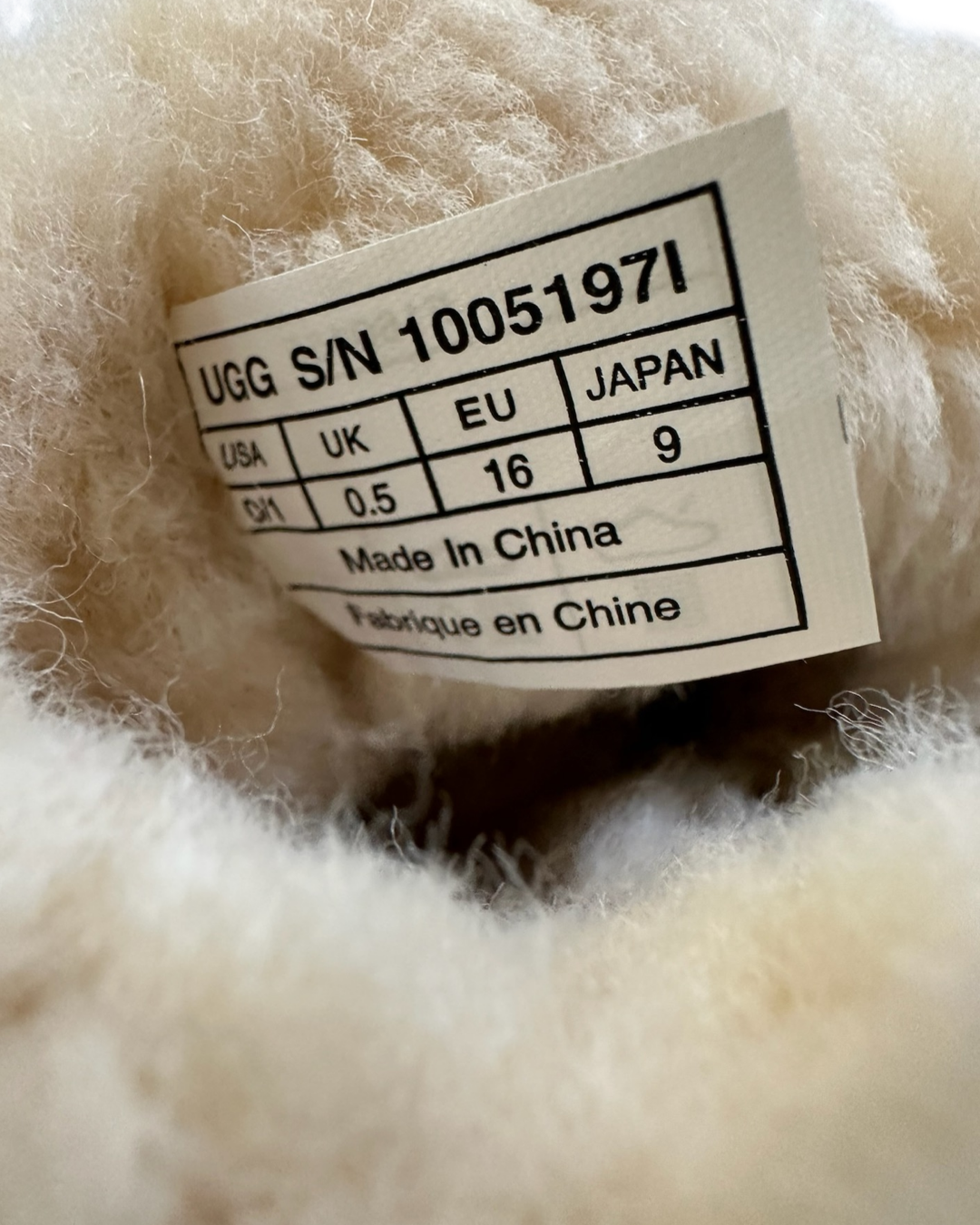 0/1C Baby Girl Cream  Knit UGG Baby Snow Boots