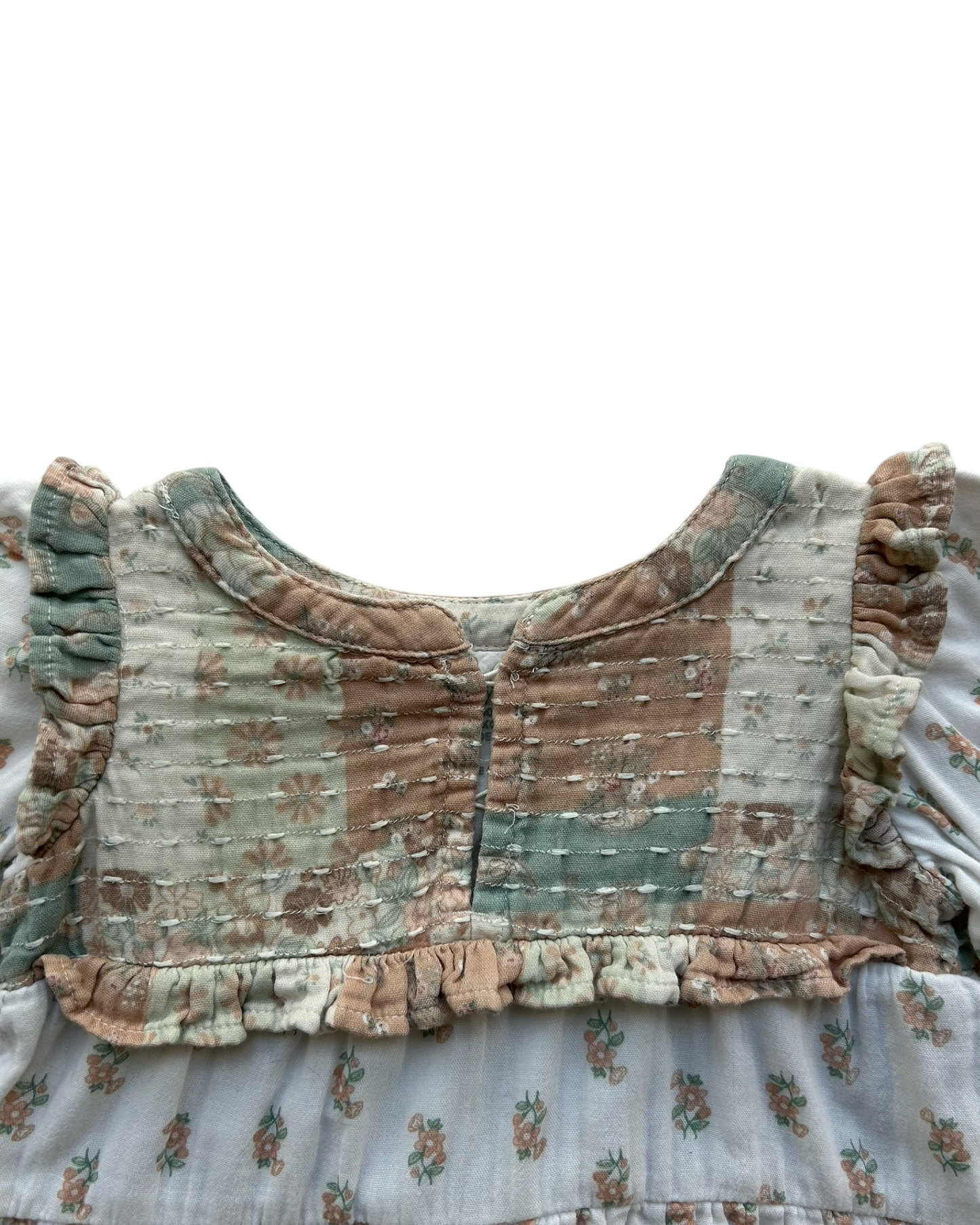 18M Baby Girls Easy-Peasy Patchwork Knit Long Sleeve Dress.