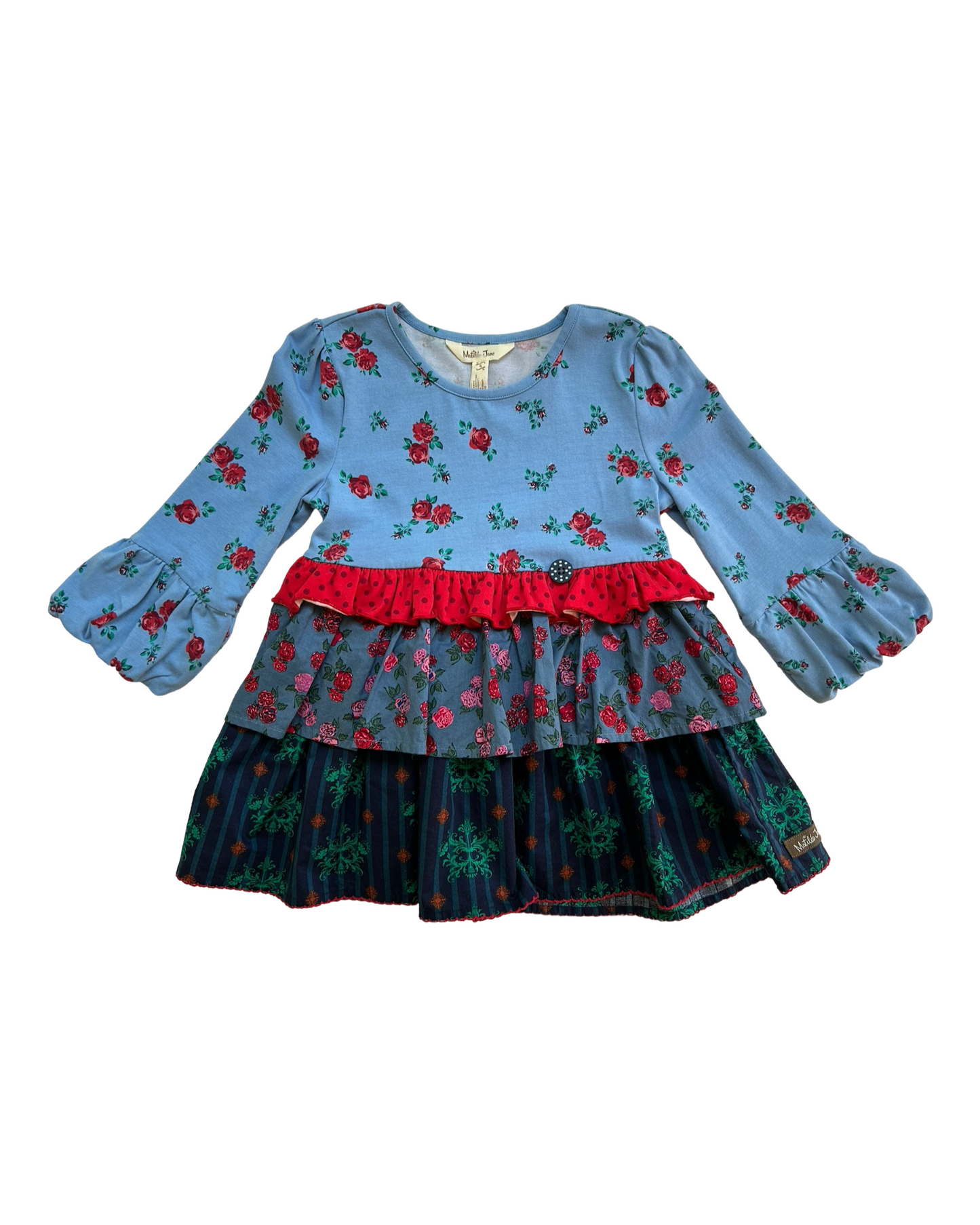 6x Girls Matilda Jane Feeling Festive Floral Tunic Top