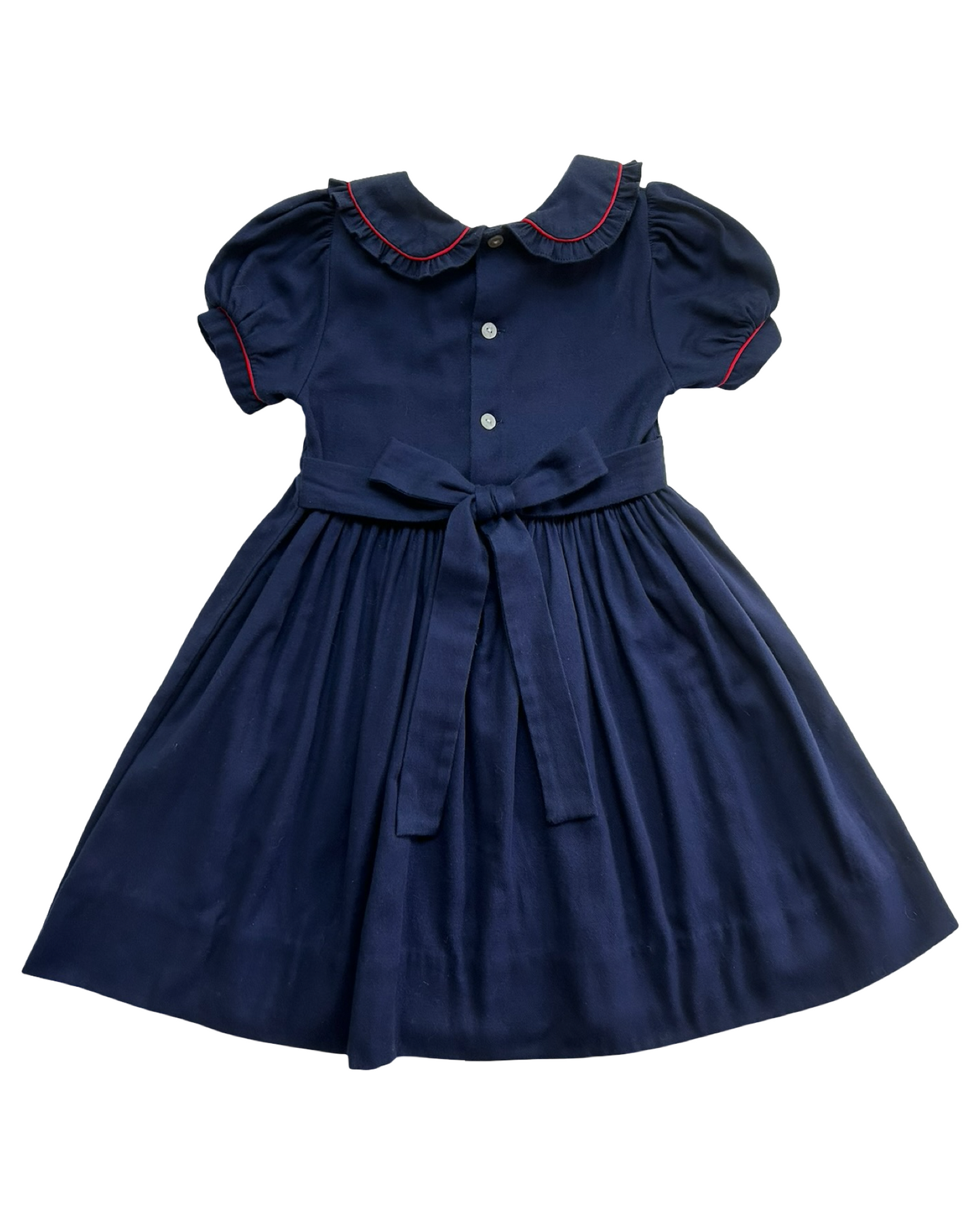 4T Toddler Girls Vintage Christie Brooks Smocked And Embroidered Holiday Gift-Bear-Candy Canes Dress.