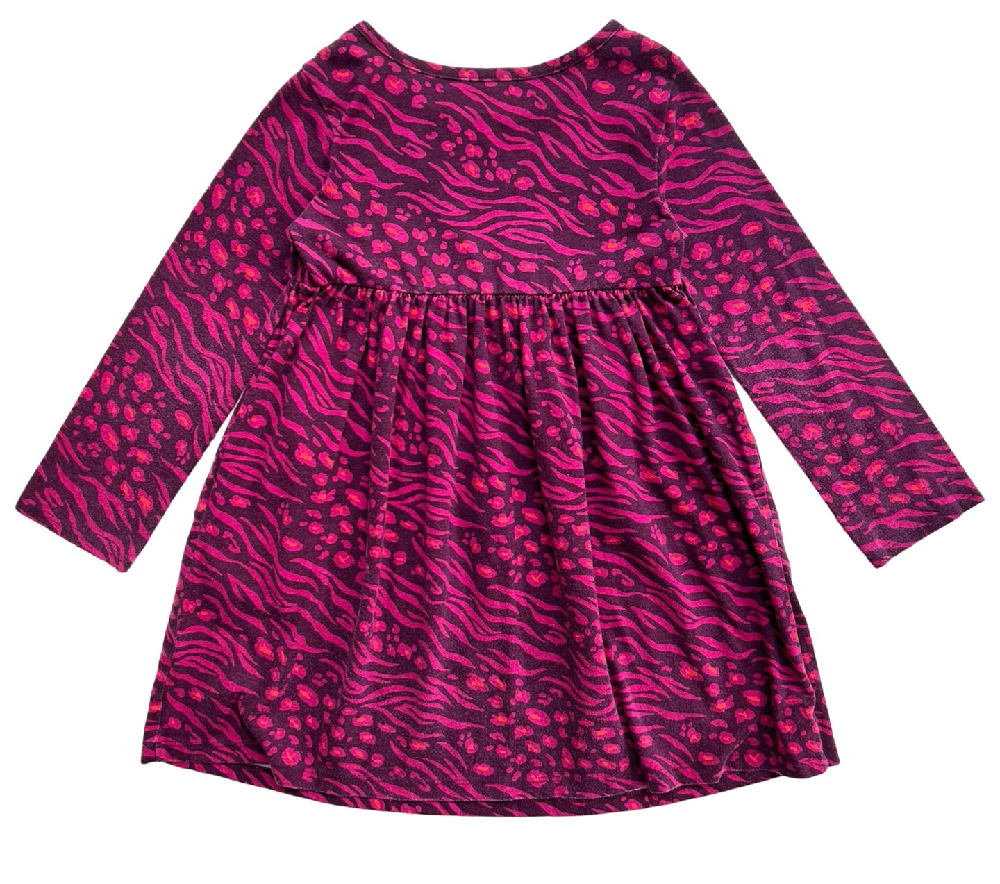5T Toddler Girl Wonder Nation Long Sleeve Animal Print Dress
