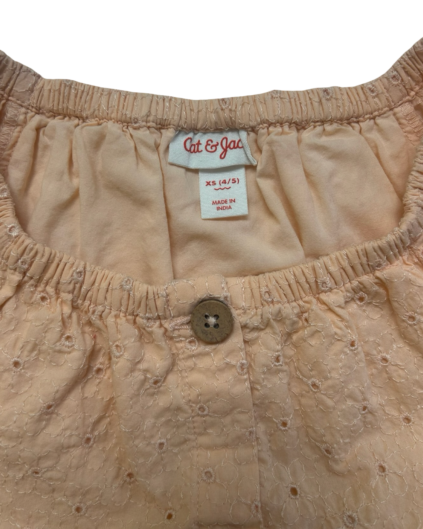 XS 4T-5T  Toddlers Girls Cat & Jack Eyelet Blouse Top.