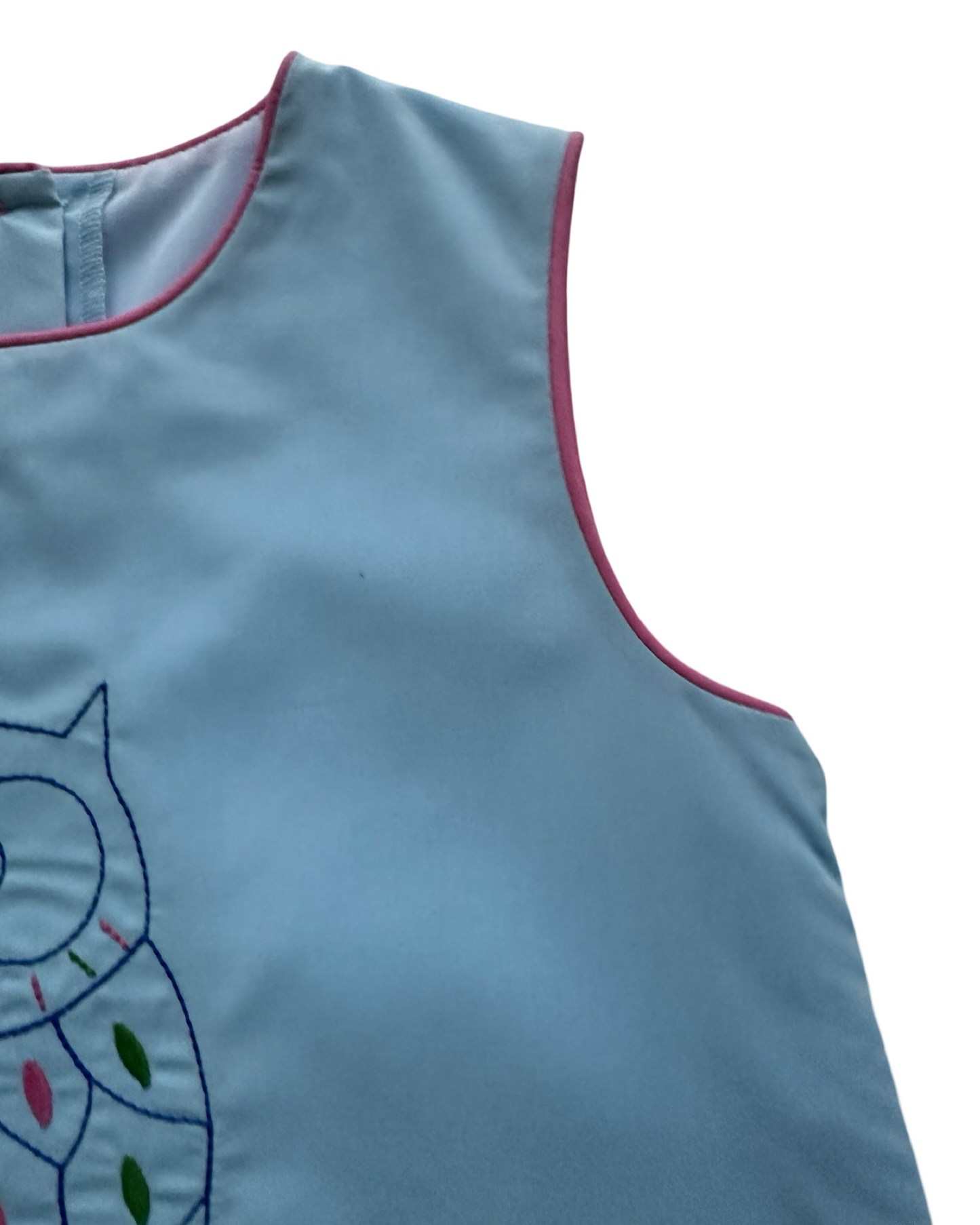 4T Toddler Girls The Beaufort Bonnet Company Annie Owl Apron Sleeveless Dress.