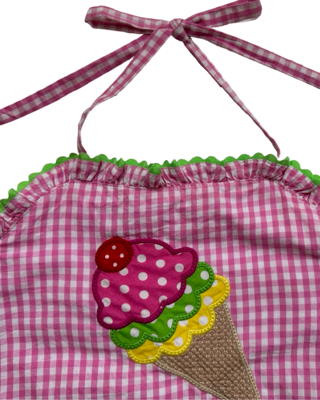 18M-24M Baby Girl Pink Seersucker Lil' Cactus Ice Cream Swim Suit