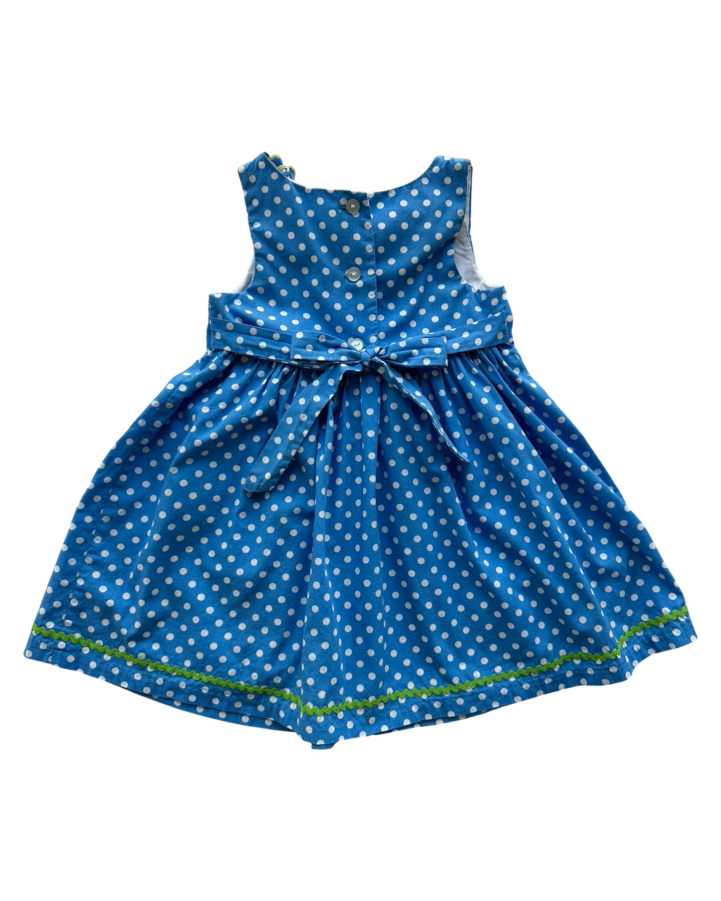 24M Baby Girls Bonnie Baby Polka Dots, Ruffle Collar, Embroidered Appliqué 🌼🌼🌼 🐞And Sleeveless Dress