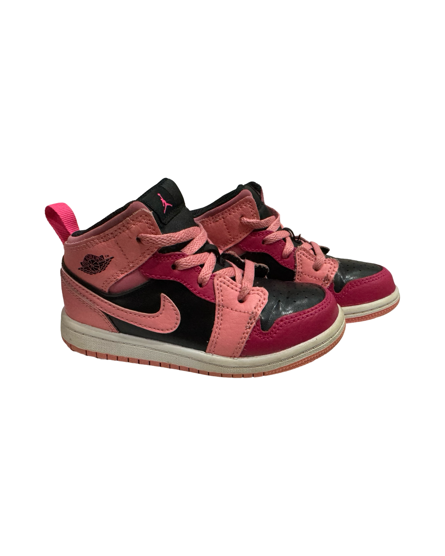 9C Toddler Girl / Boy Nike Air Jordan 1 Mid TD Coral Chalk Pink Sneakers