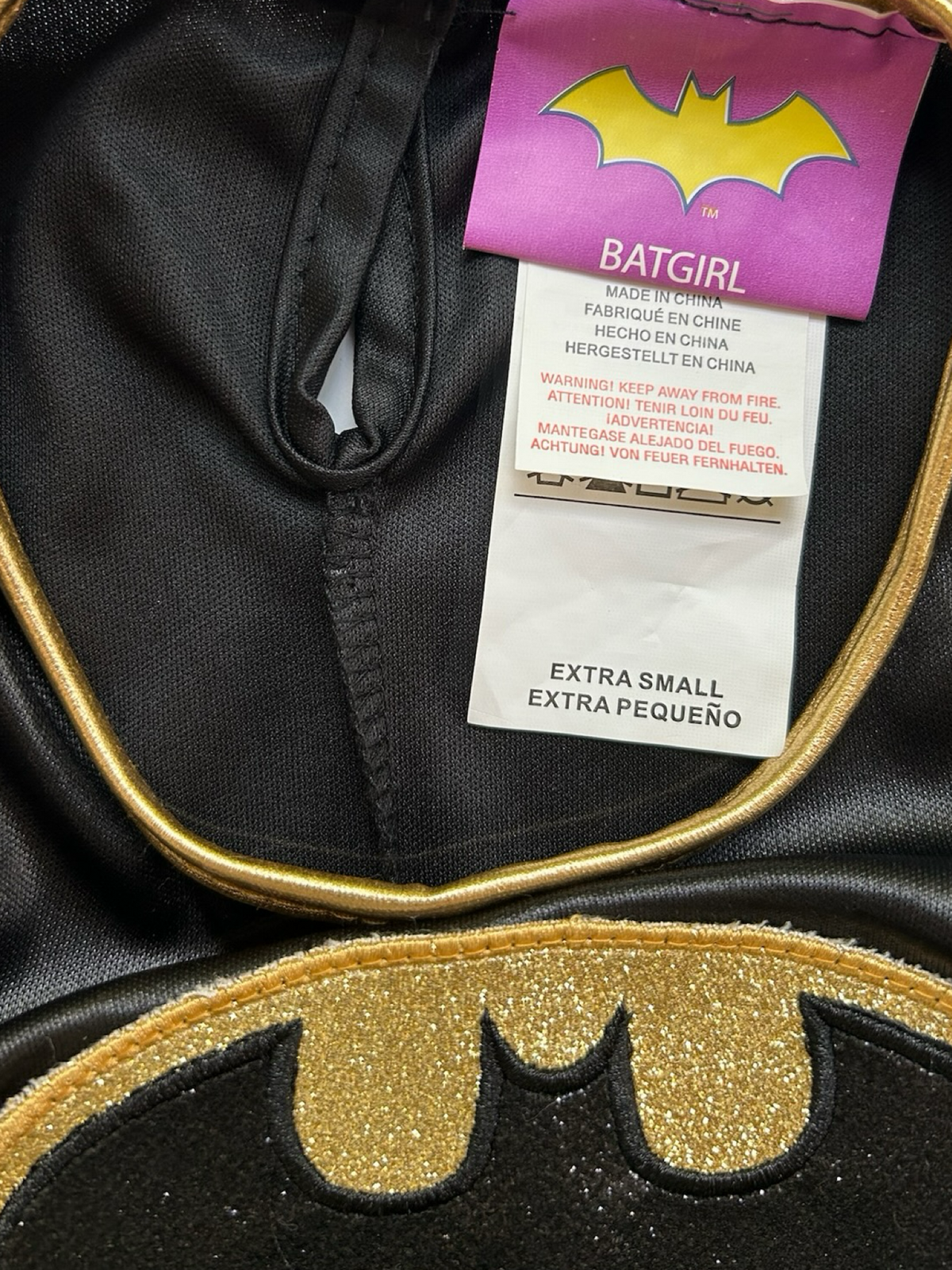 Toddler Girl Rubie’s Bat Girl Sparkly Costume Dress.