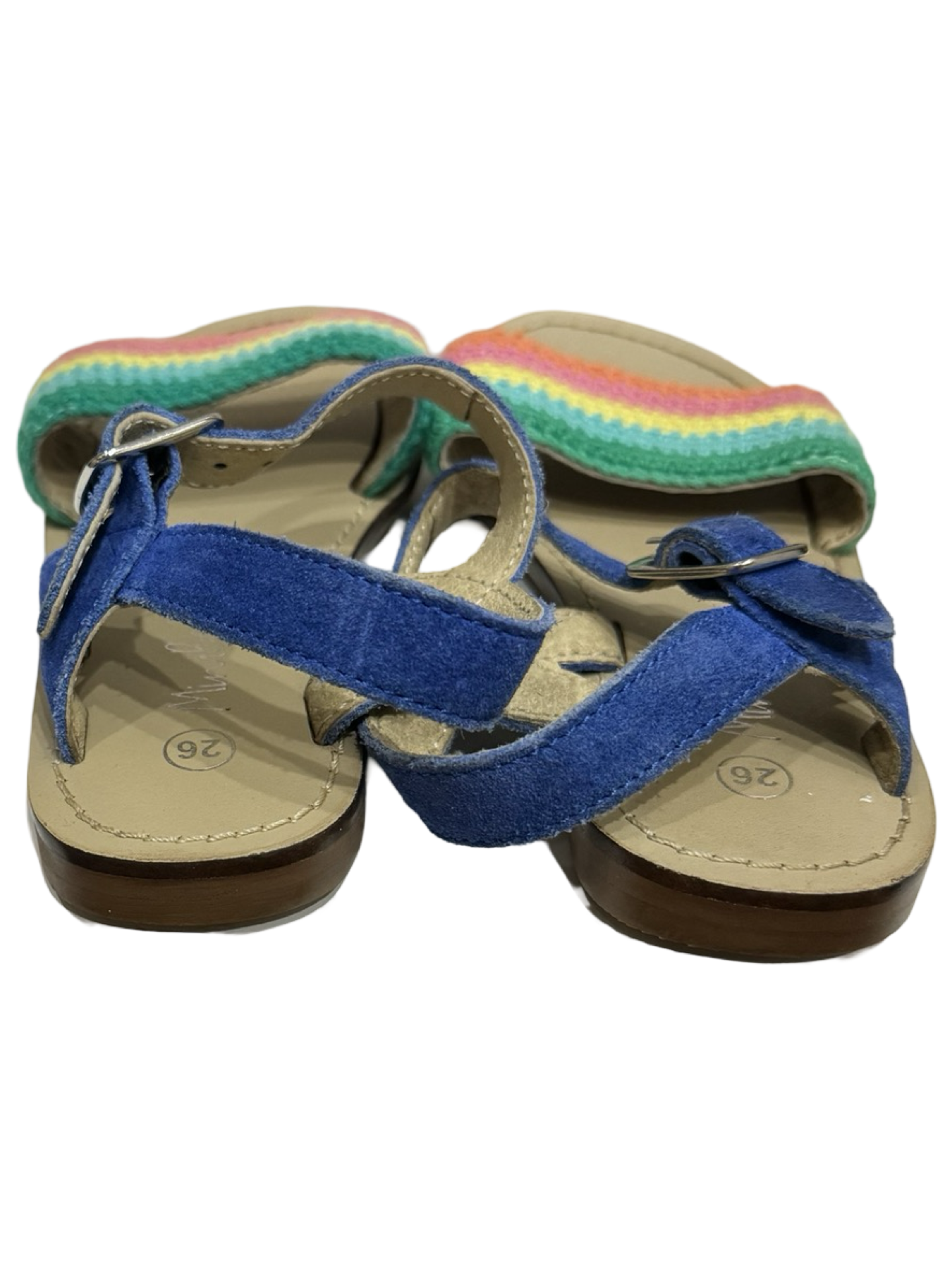 Mini Boden Rainbow Crochet Knit Toddler Sandals Size 26 / US 9
