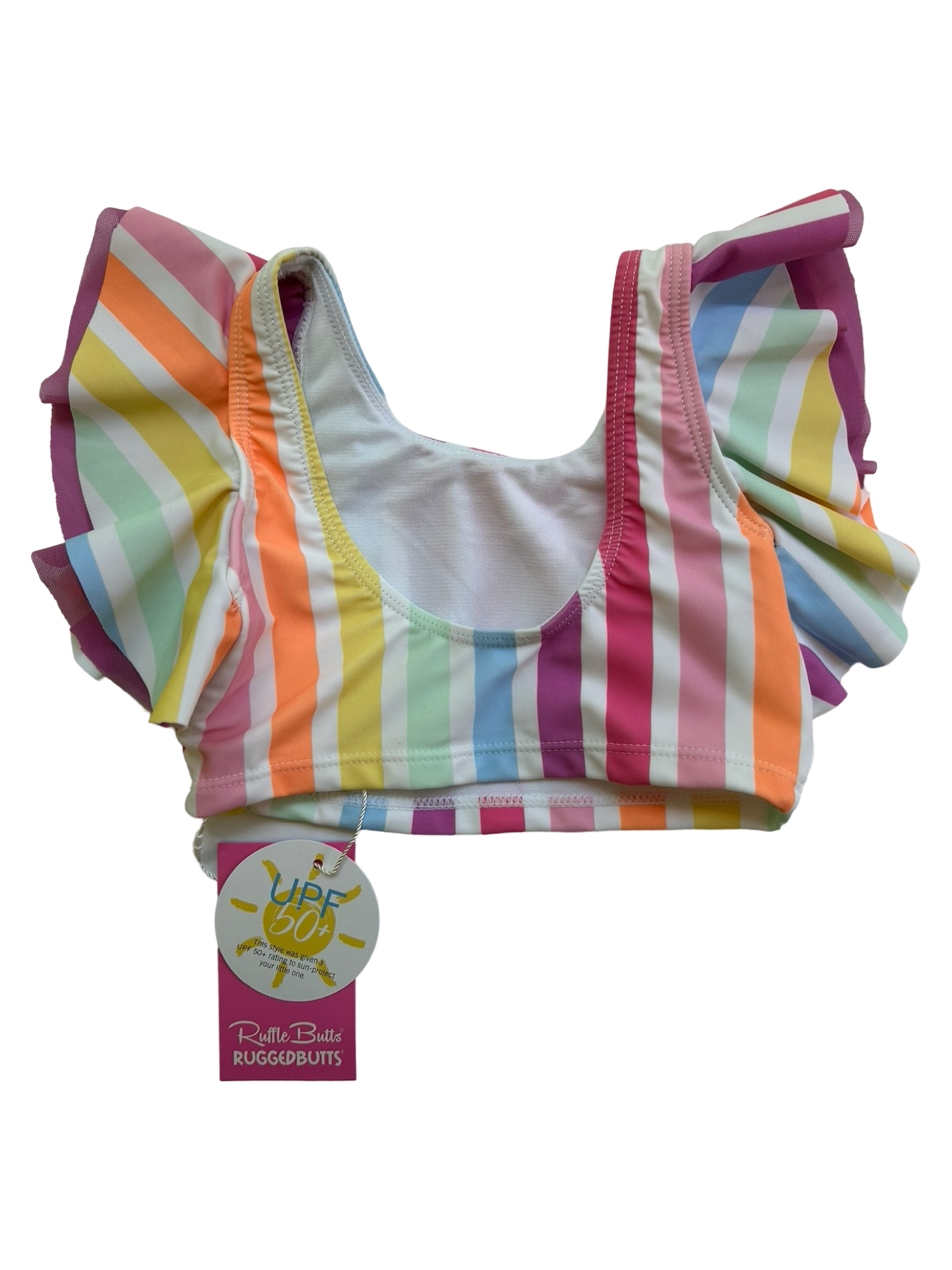18M - 24M  Baby Girls RuffleButts Rainbow Dream Orchid Butterfly Tankini 2 Pieces Set. NWT
