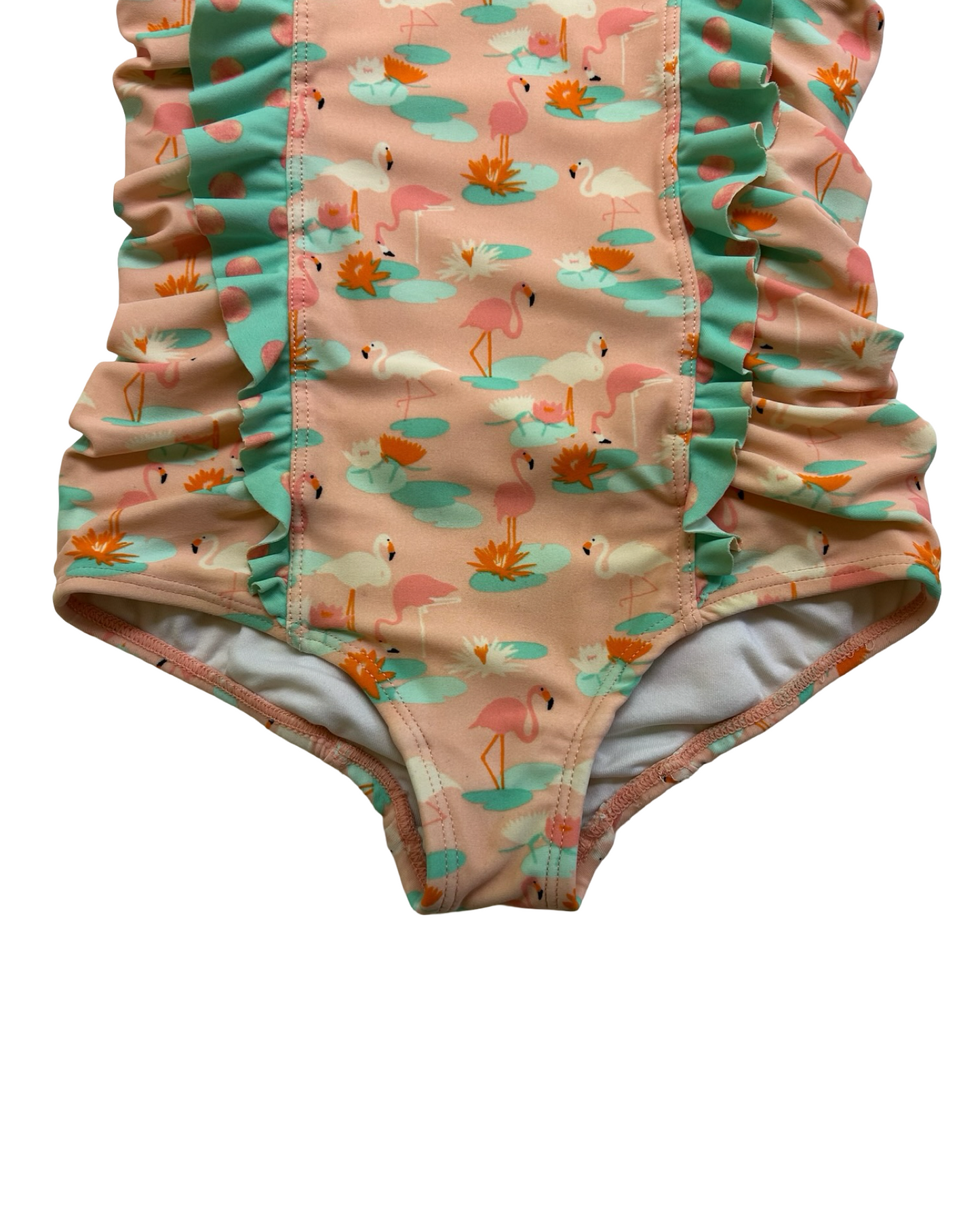 6T Toddlers Girls Matilda Jane The Adventure Begins Slip and Slide Flamingo Swimsuit.