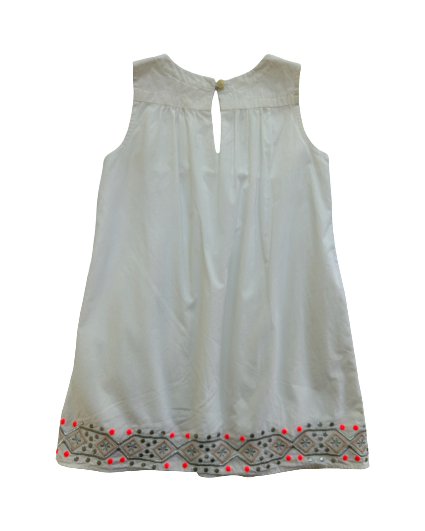 4T Toddler Girls Crewcuts Cotton Poplin Embroidered Dress.