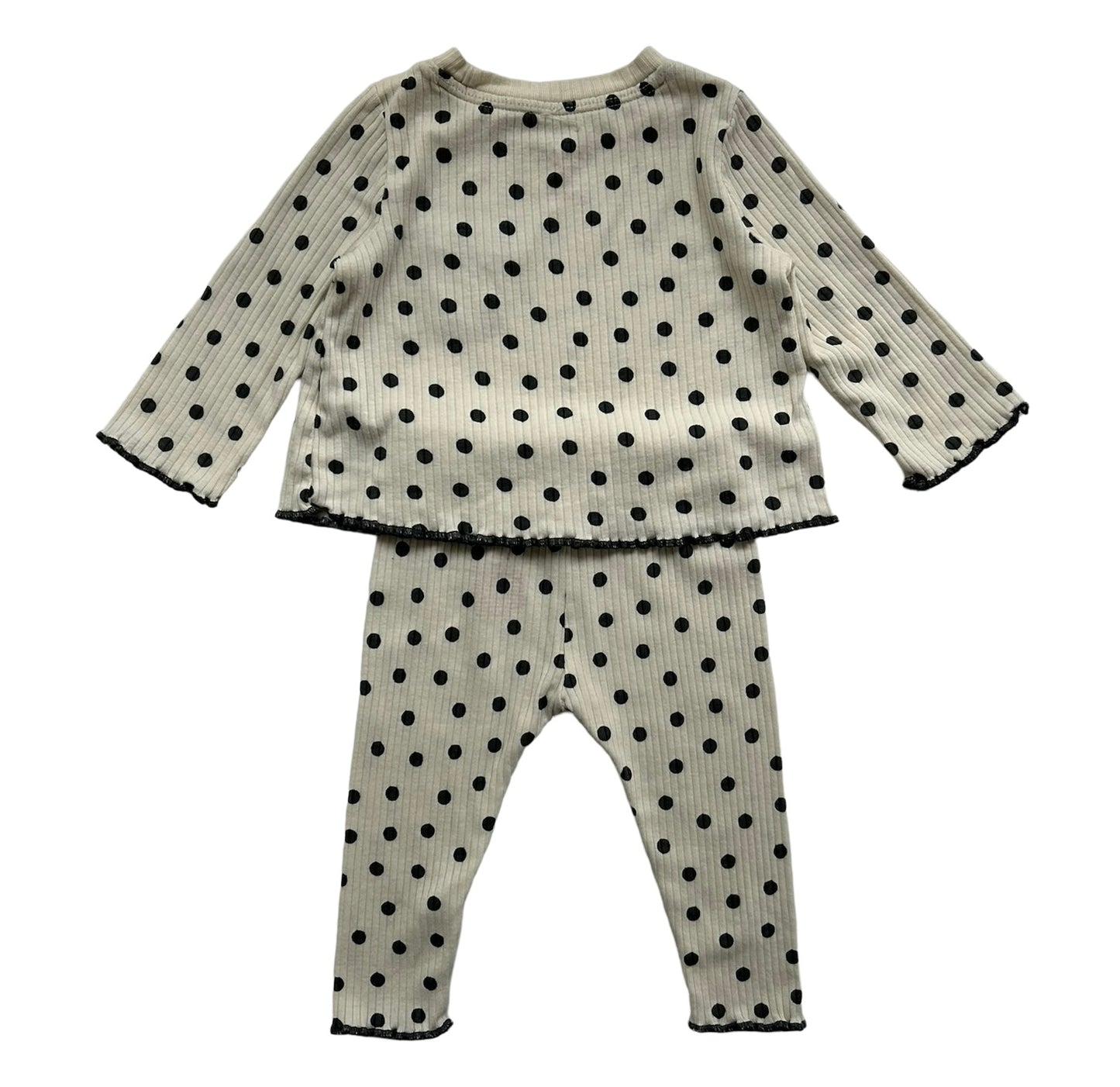 0-3M Baby Girl Cat & Jack Ribbed Polka Dot Outfit