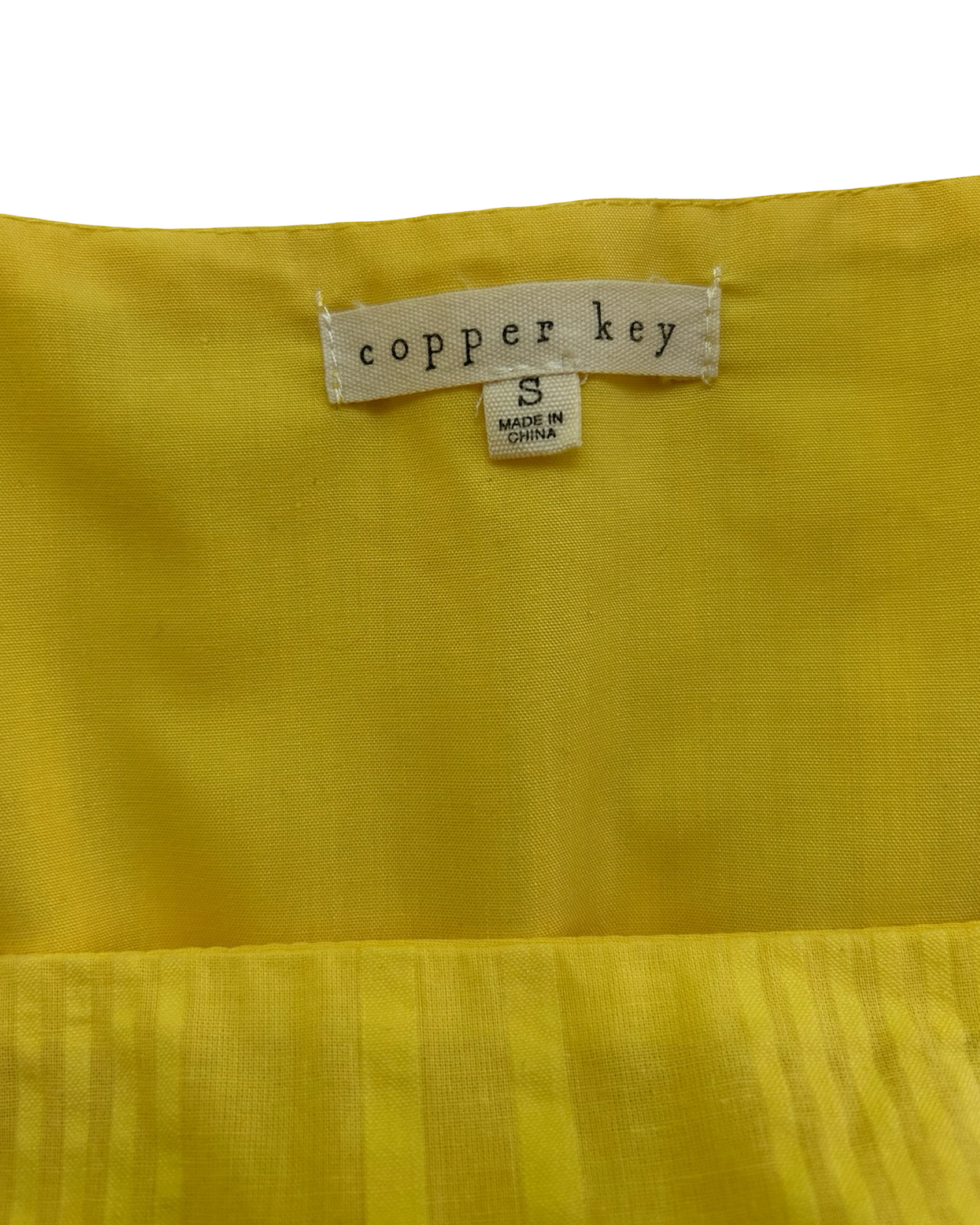 S 4T Toddler Girls Cooper Key Striped Yellow Sleeveless Dress.