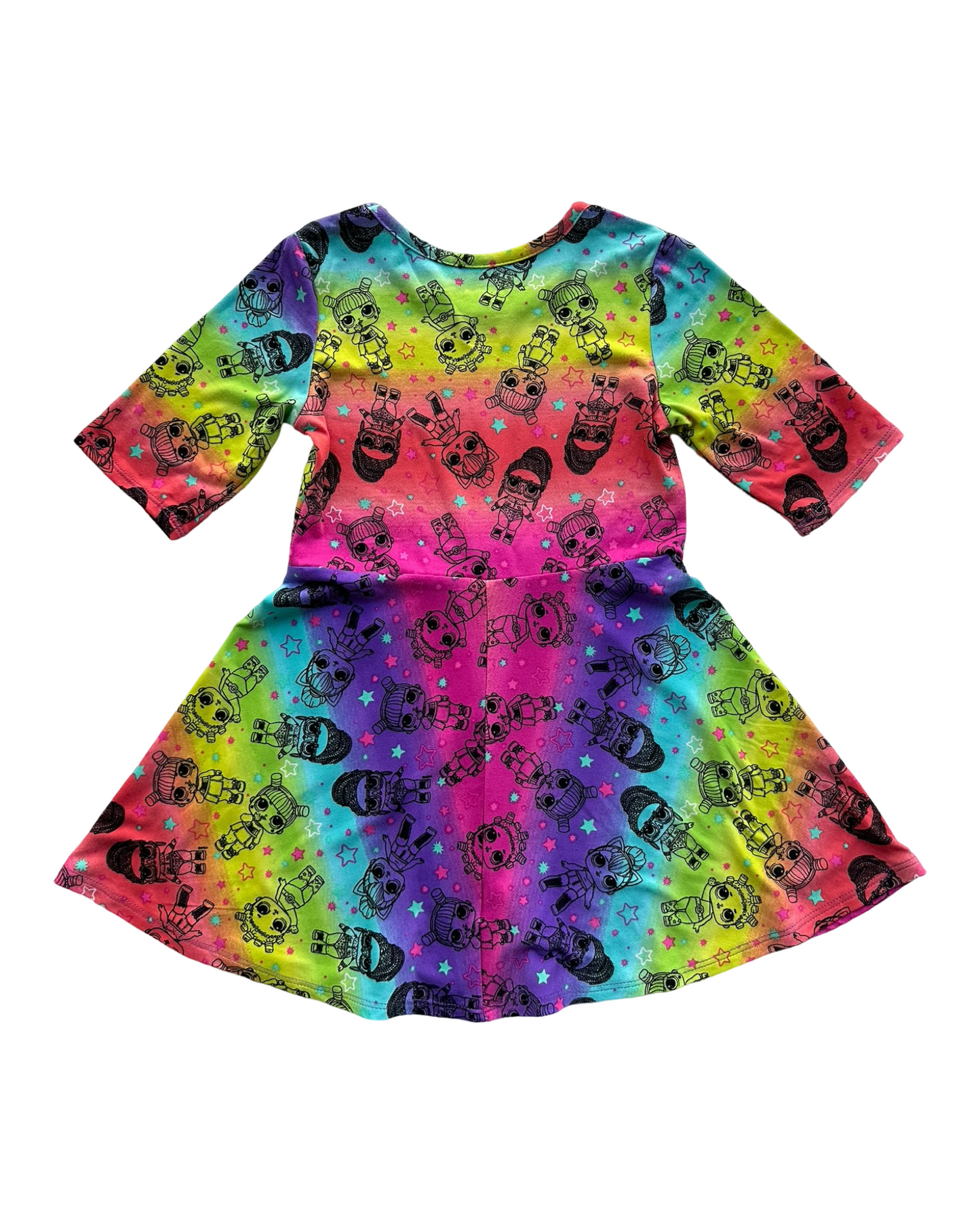 4T-5T Toddler Girl LOL Rainbow Dress