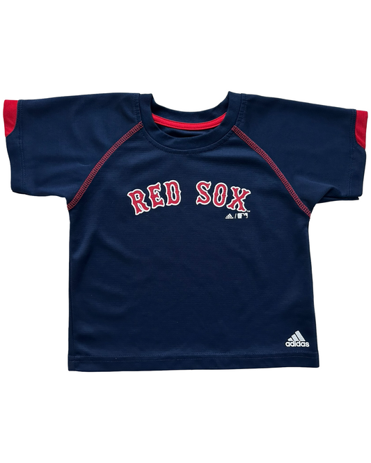 2T Toddler Boys Adidas Boston Red Sox Jersey Shirt Top Go RSN Playoff
