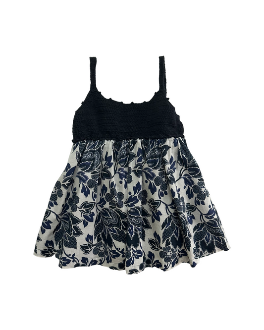 12M-18M Baby Girl Baby Gap Navy Crochet Top Floral Dress
