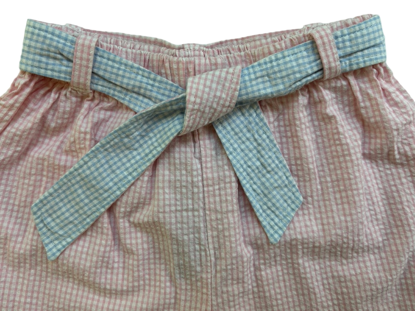 4T Toddler Girls Zuccini Tiny Check Gingham Ruffle Short.